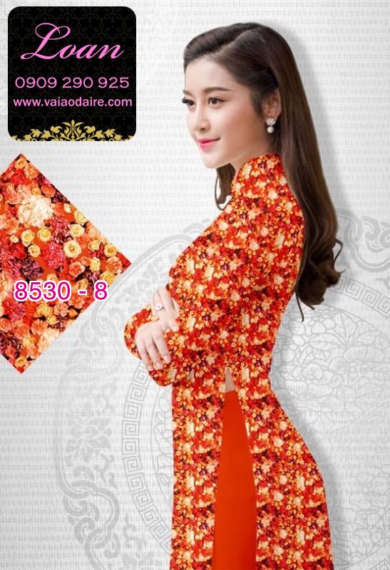 Vải áo dài hoa nhí Vải áo dài hoa nhí