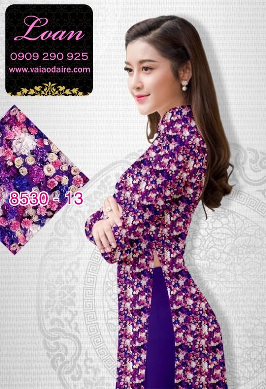 Vải áo dài hoa nhí Vải áo dài hoa nhí
