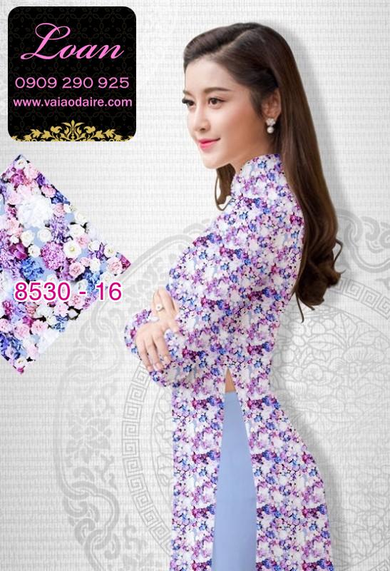 Vải áo dài hoa nhí Vải áo dài hoa nhí