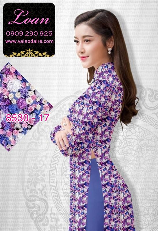 Vải áo dài hoa nhí Vải áo dài hoa nhí