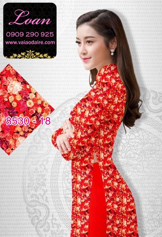 Vải áo dài hoa nhí Vải áo dài hoa nhí