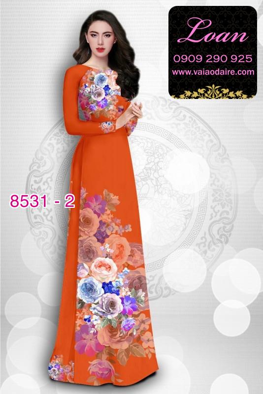 Vải áo dài hoa Hồng