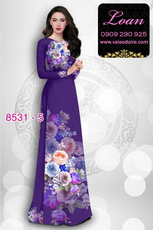 Vải áo dài hoa Hồng