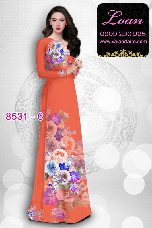 Vải áo dài hoa Hồng
