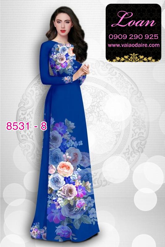 Vải áo dài hoa Hồng