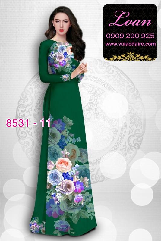 Vải áo dài hoa Hồng