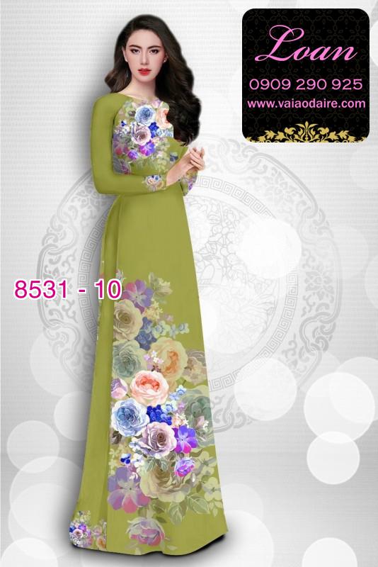 Vải áo dài hoa Hồng