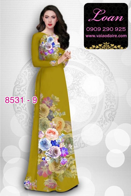 Vải áo dài hoa Hồng
