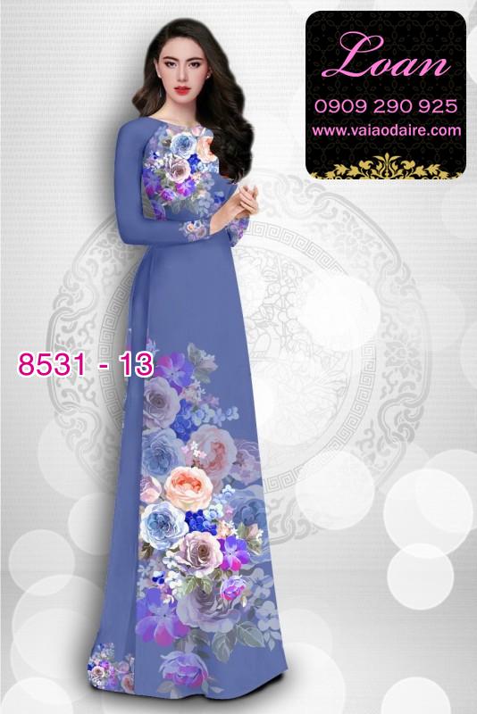 Vải áo dài hoa Hồng