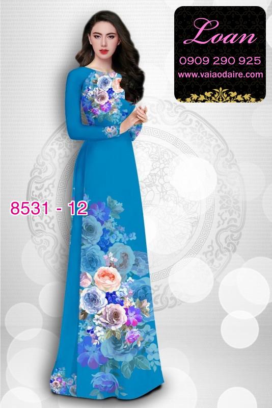 Vải áo dài hoa Hồng