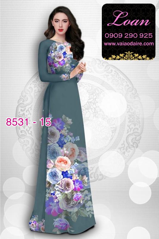 Vải áo dài hoa Hồng
