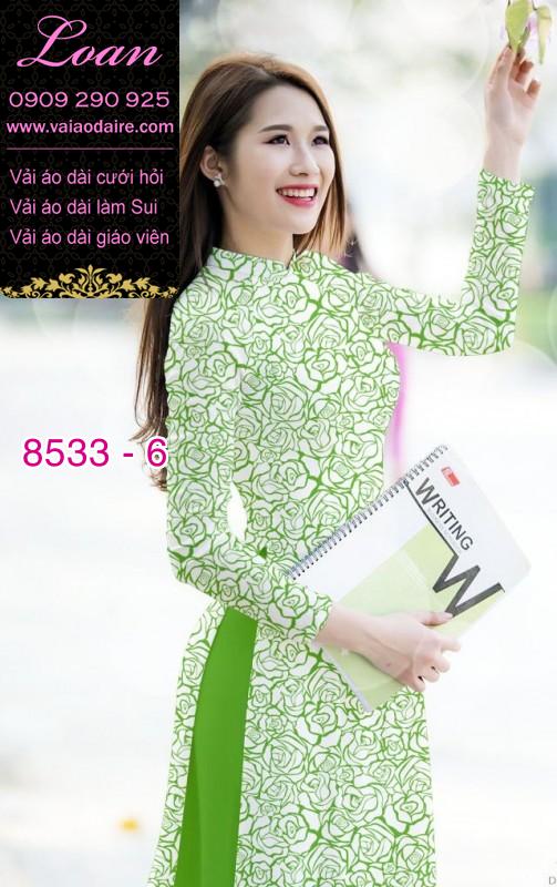Vải áo dài hoa Hồng nguyên áo