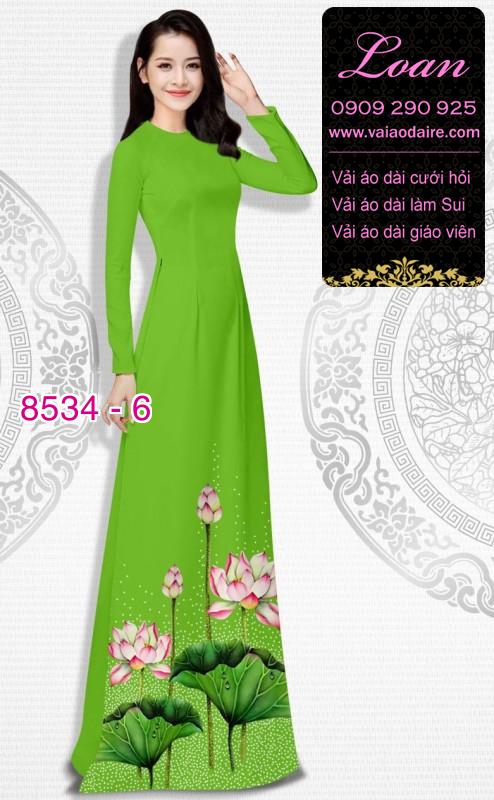 Vải áo dài hoa Sen