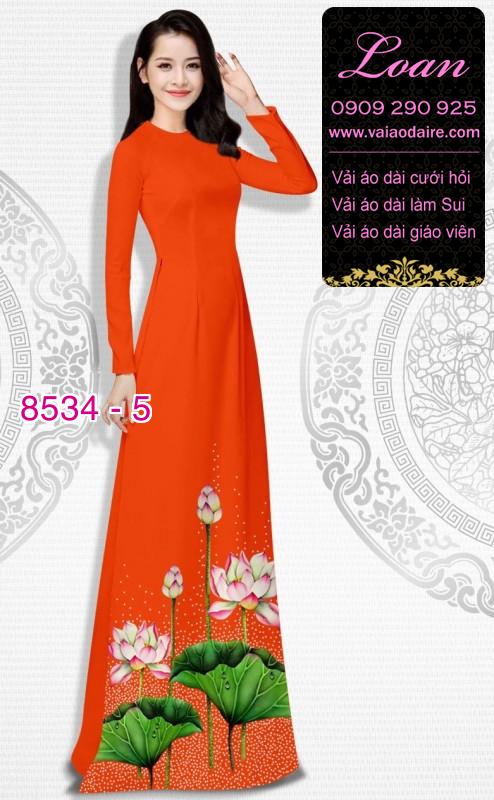 Vải áo dài hoa Sen