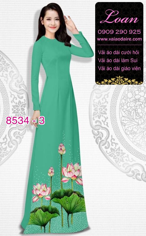 Vải áo dài hoa Sen