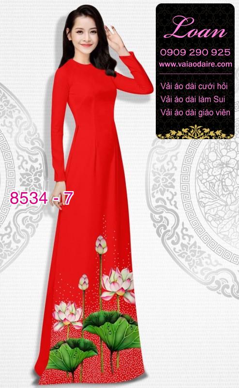 Vải áo dài hoa Sen