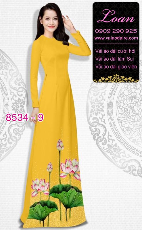 Vải áo dài hoa Sen