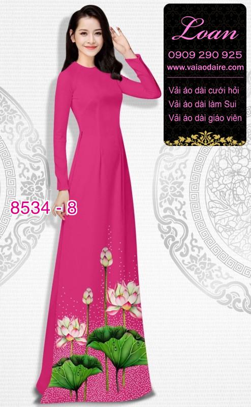 Vải áo dài hoa Sen