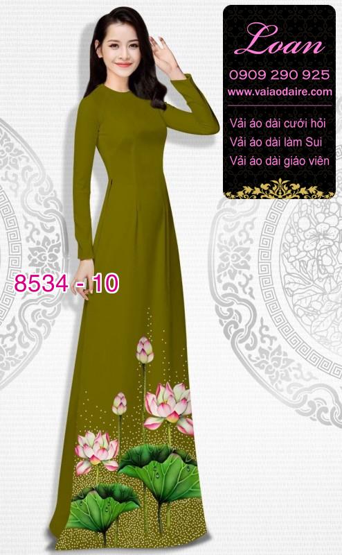 Vải áo dài hoa Sen