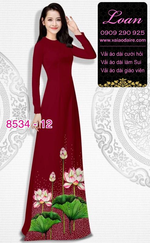 Vải áo dài hoa Sen