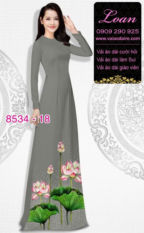 Vải áo dài hoa Sen