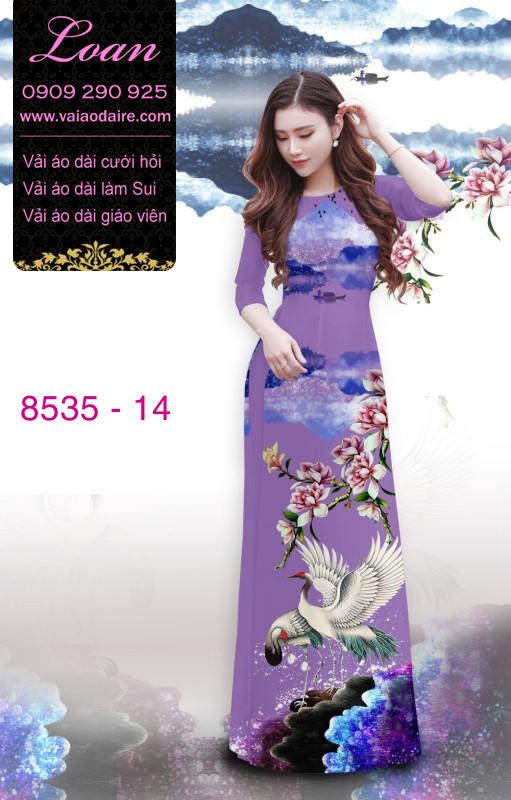 Vải áo dài chim Hạc