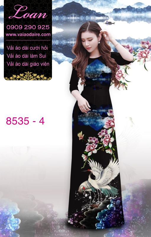 Vải áo dài chim Hạc