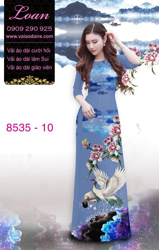 Vải áo dài chim Hạc