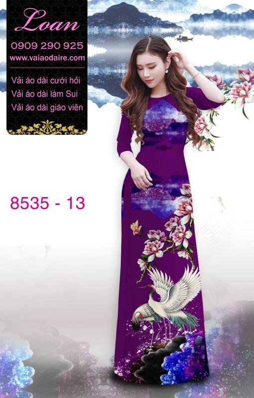 Vải áo dài chim Hạc