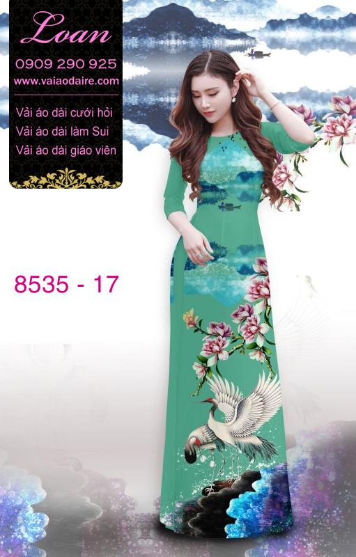 Vải áo dài chim Hạc