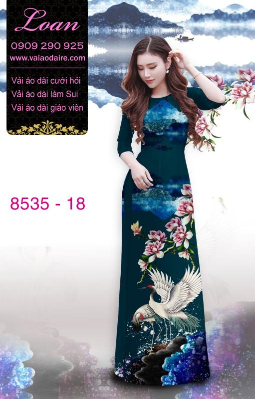 Vải áo dài chim Hạc