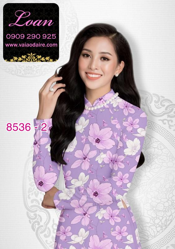 Vải áo dài hoa nguyên áo