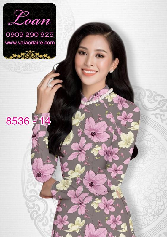 Vải áo dài hoa nguyên áo