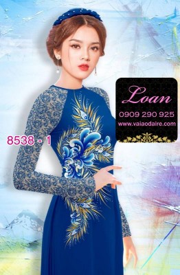 Vải áo dài hoa eo-DT 8538