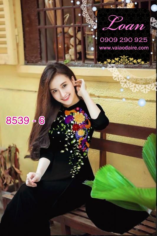 Vải áo dài hoa 3D