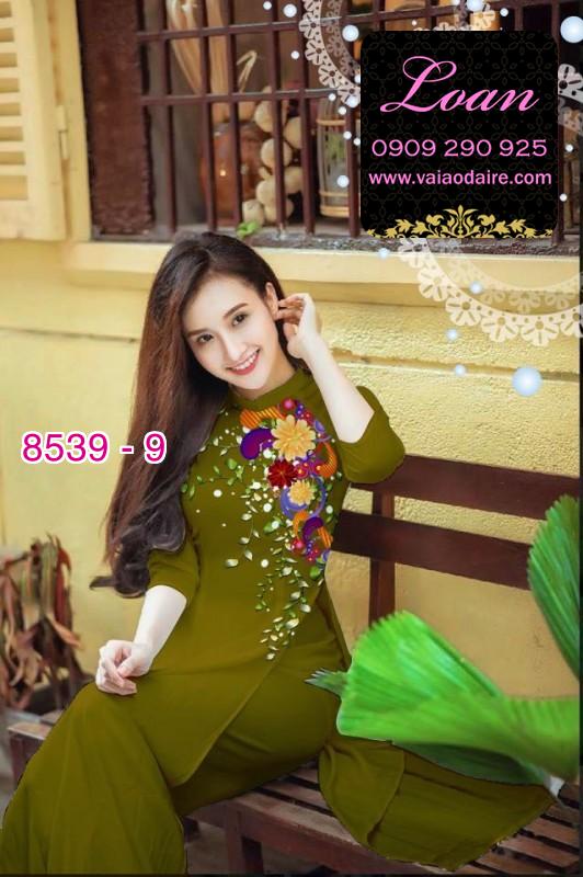 Vải áo dài hoa 3D