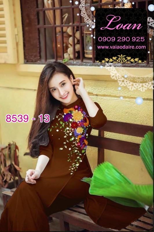 Vải áo dài hoa 3D