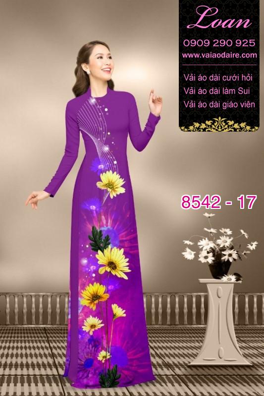 Vải áo dài hoa Cúc