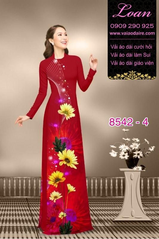 Vải áo dài hoa Cúc