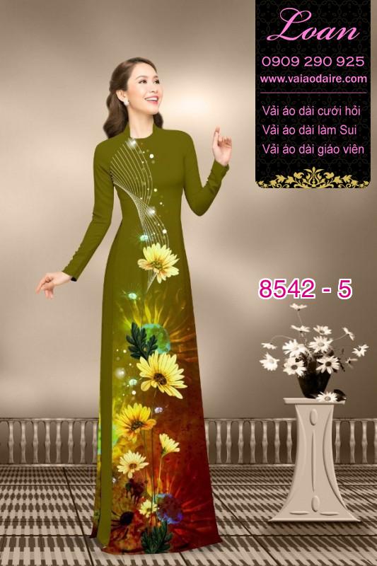 Vải áo dài hoa Cúc