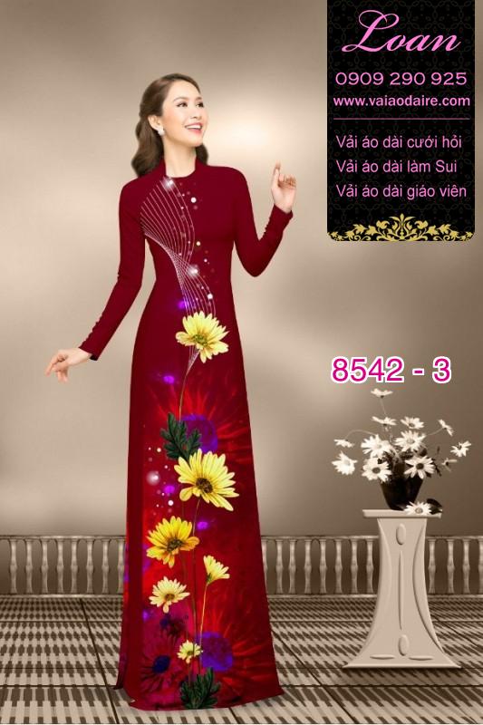 Vải áo dài hoa Cúc