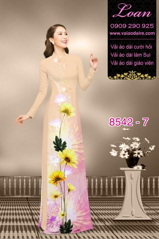 Vải áo dài hoa Cúc