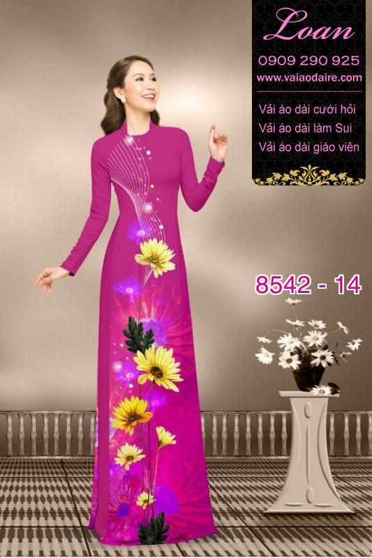 Vải áo dài hoa Cúc
