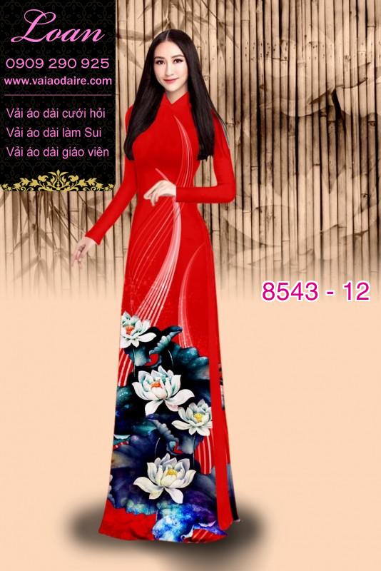 Vải áo dài hoa Sen