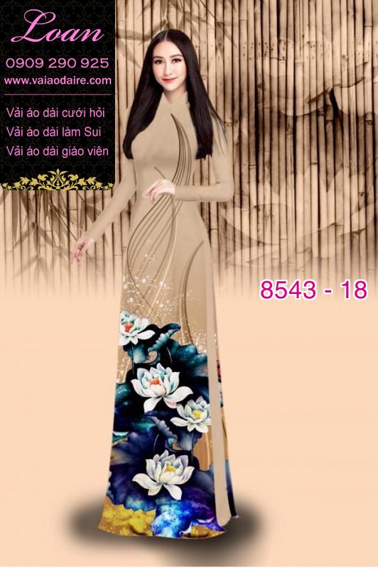Vải áo dài hoa Sen