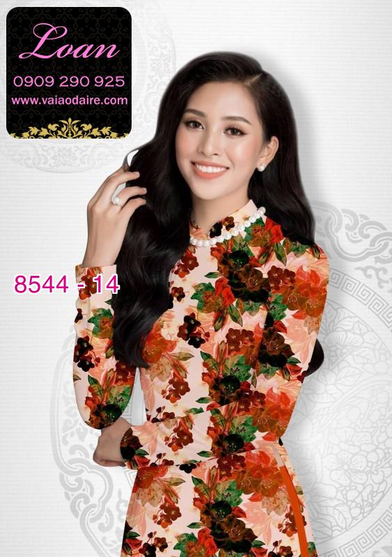 Vải áo dài hoa nguyên áo