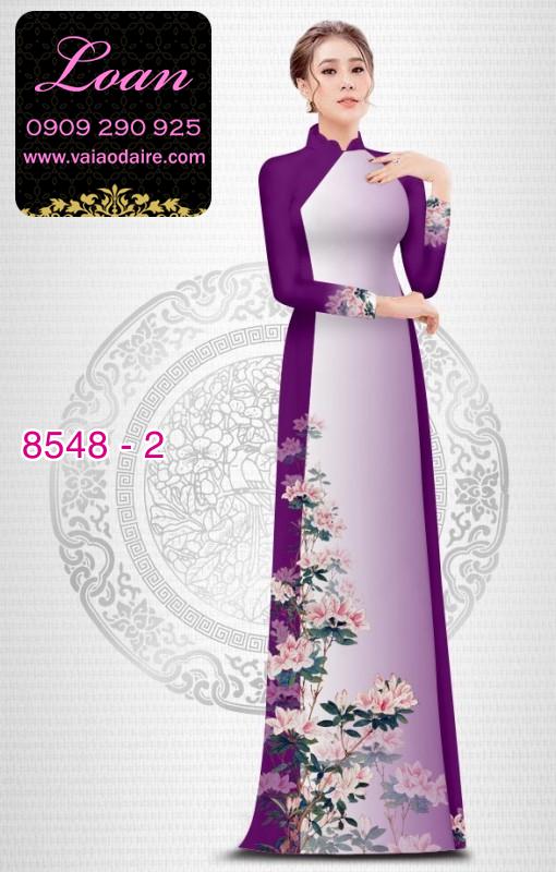 Vải áo dài hoa 3D