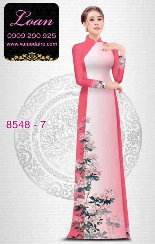 Vải áo dài hoa 3D