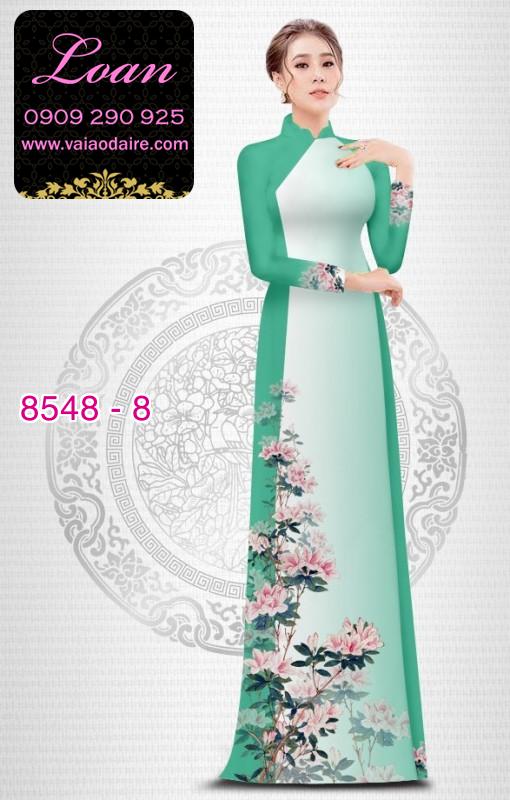 Vải áo dài hoa 3D