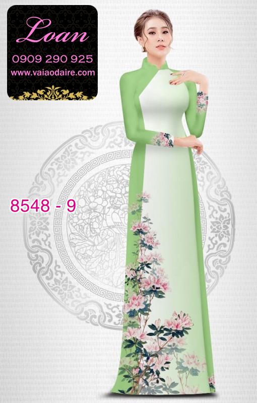 Vải áo dài hoa 3D